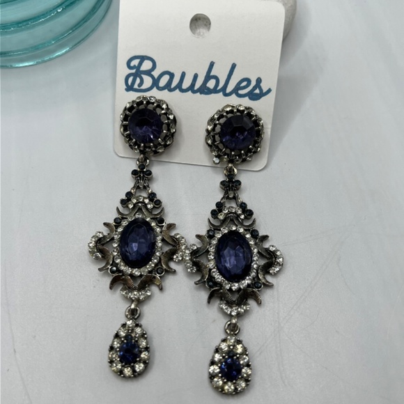 Baubles Earrings Blue Crystal  $12 or bundle 3 for $20 - Picture 8 of 8